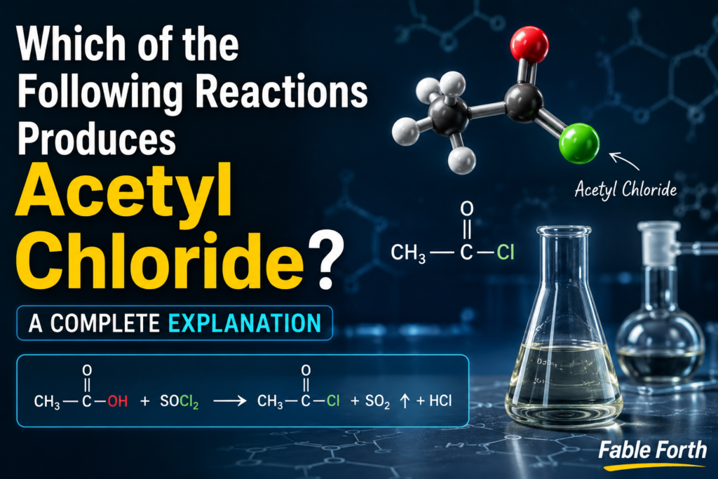 which of the following reactions produces acetyl chloride