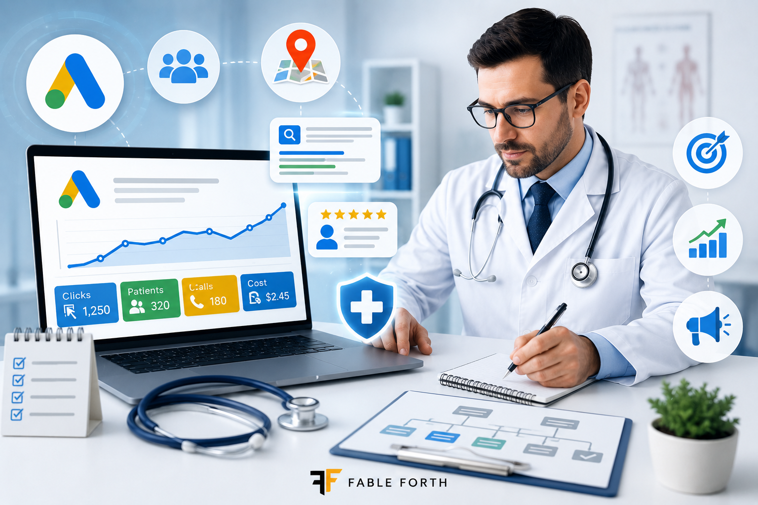 google ads for doctors seo outline