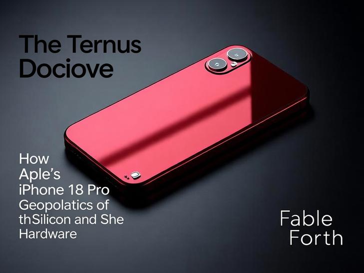 The Ternus Doctrine: How Apple iPhone 18 Pro Shifts the Geopolitics of Silicon and Hardware Concept render of Apple iPhone 18 Pro featuring dark cherry titanium monolithic unibody design by Fable Forth.