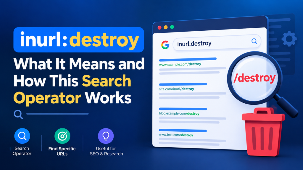 Inurl:destroy: What It Means and How This Search Operator Works inurl:destroy